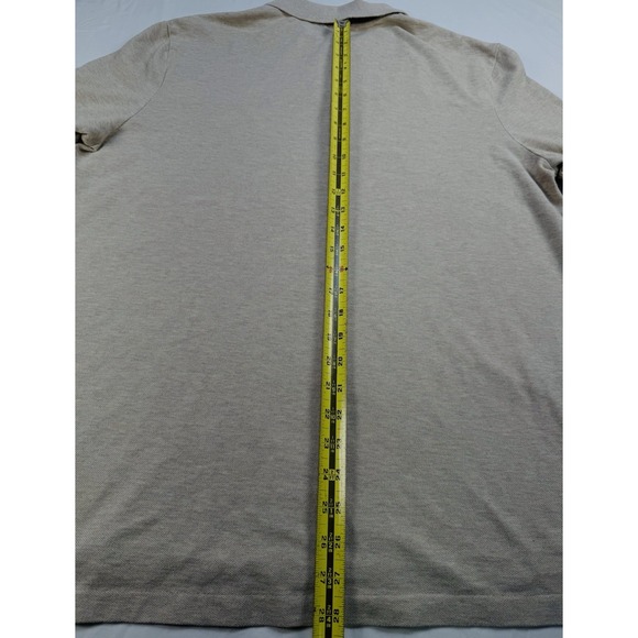 Polo Ralph Lauren Polo Shirt Mens Large Beige Classic Fit Pony Logo Short Sleeve - Picture 5 of 6